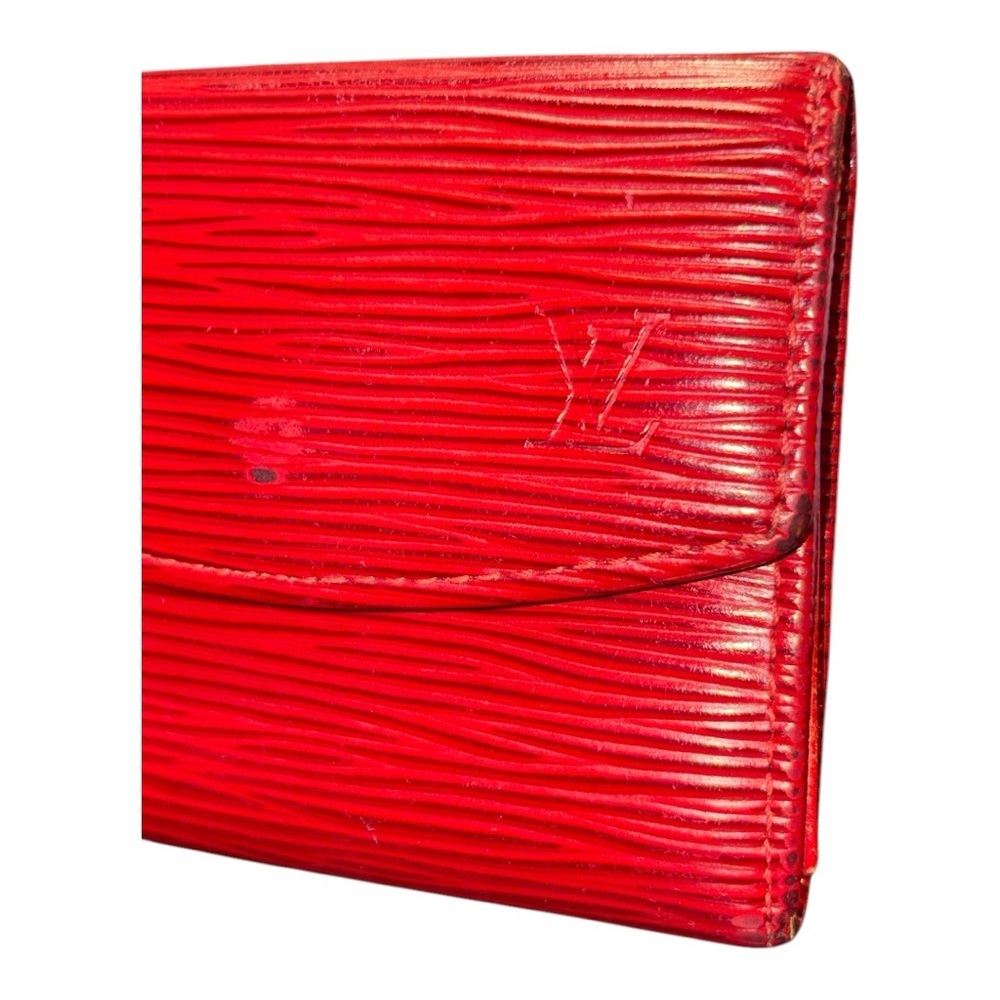 Louis Vuitton Authentic Vintage Epi Leather wallet card holder in red. 4x3 WLT - Picture 6 of 11
